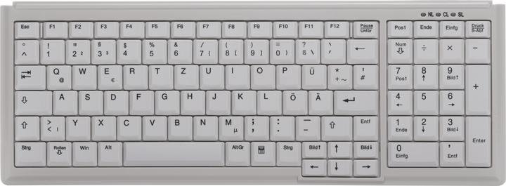 Immagine prodotto Active Key Tastiera Industry 4.0 compatta in stile notebook con NumPad USB Grigio chiaro (DE, Cablato)