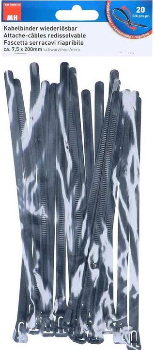Produktbild Max Hauri Cable Home wiederlösbar (Kunststoffkabelbinder, 200 mm, 20 Stk.)