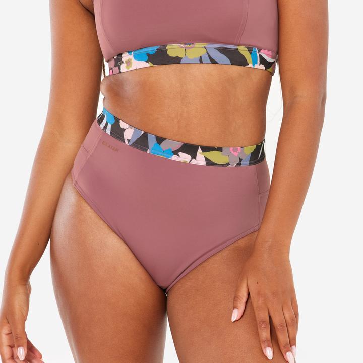 Image du produit Olaian Bas de maillot culotte taille haute surf Femme - Rosa violet (40, 42)