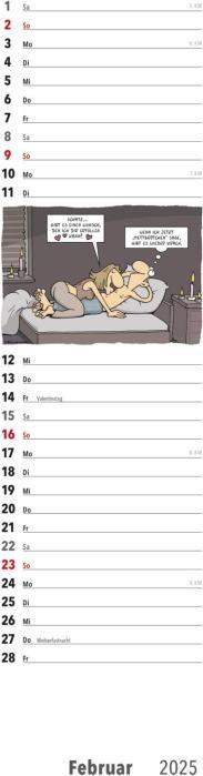 Produktbild Fiese Bilder Streifenkalender 2025: Monatskalender für die Wand (Deutsch)