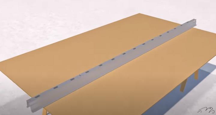 Image du produit Van der Valk Solar Systems 741802300 Rail de toit galvanisé L=2300x1,5mm Montage sur toit plat ValkPro+ L10