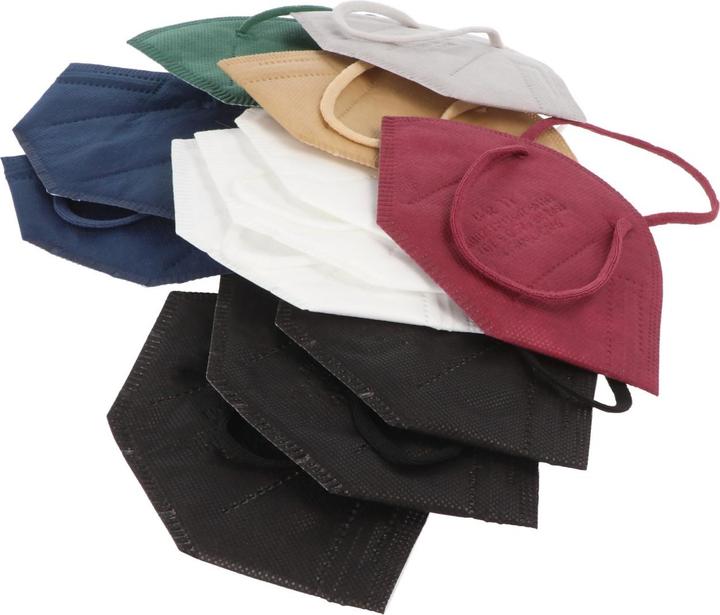 Produktbild AccuCell 12er Pack FFP2 Masken in unterschiedlichen Farben 5-Lagig, zertifiziert nach DIN (FFP2, 12 x)