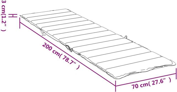 Produktbild VidaXL Hayder (200 x 70 x 3 cm)