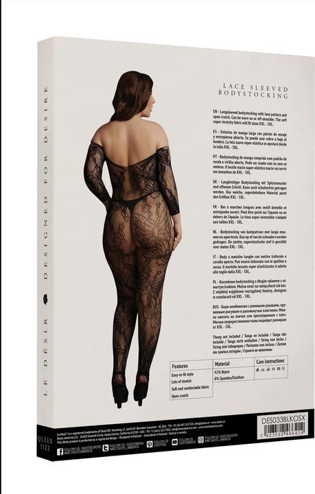 Produktbild Le Désir Lace Sleeved Bodystocking - OSX (One Size)