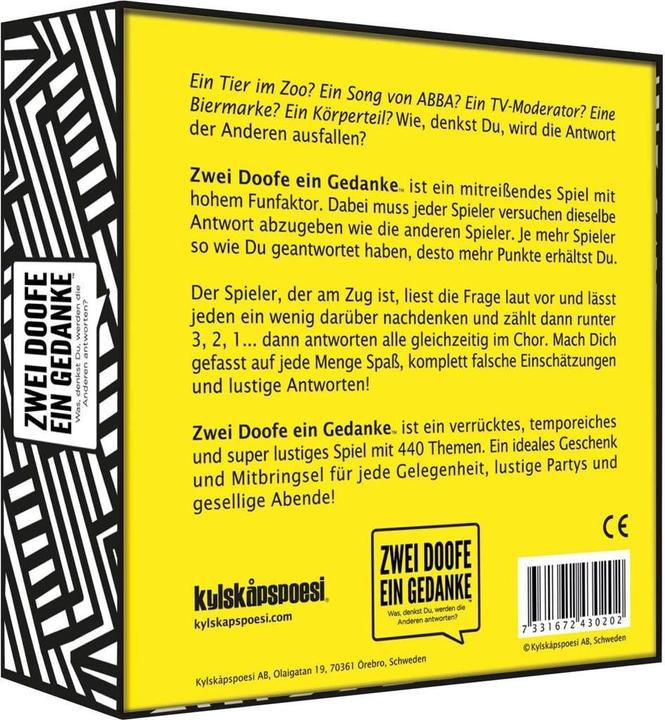 Actual product image Two stupid ones one thought (German)