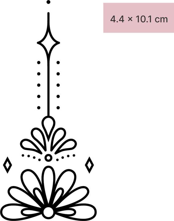 Image du produit minink Tatouage temporaire - Mandala avec des fleurs de lotus