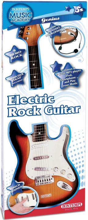Actual product image Bontempi Electric guitar with guitar strap and microphone (Multilingual)
