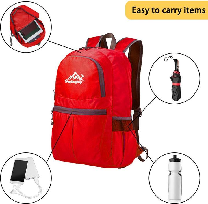 Produktbild Intirilife Faltbarer Rucksack in Rot (36 l)