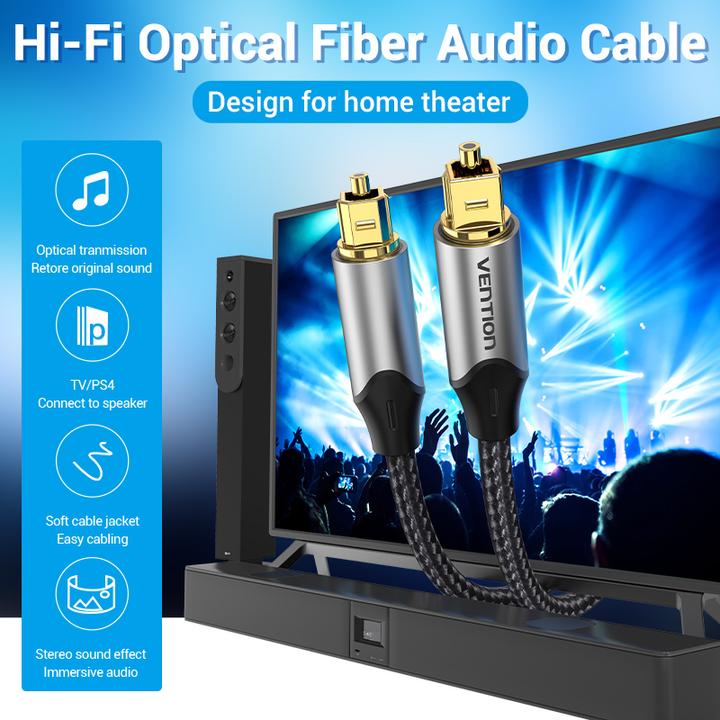 Produktbild Vention Optical Audio Cable BAVHH 2m (Black) (2 m, TOSLINK)