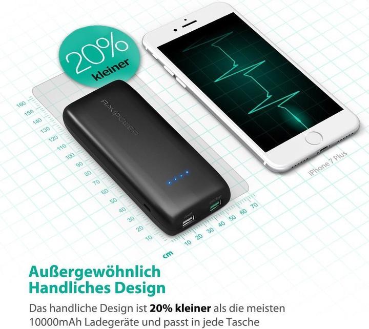 Actual product image RAVPower RP-PB065 Ace Series Portable External Battery (12000 mAh)