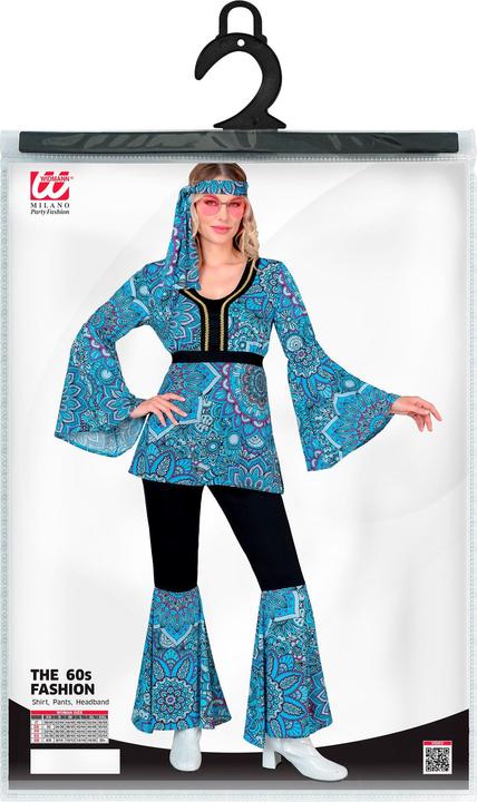 Produktbild Widmann THE 60s FASHION -blue mandala (Oberteil, Hose, Stirnband), S (S)