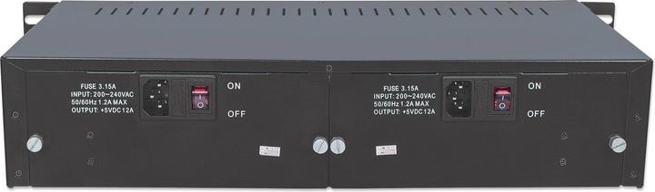 Image du produit Intellinet Boîtier de convertisseur de média 14 slots 48,26 cm 19 pouces rack 2U alimentation redondante