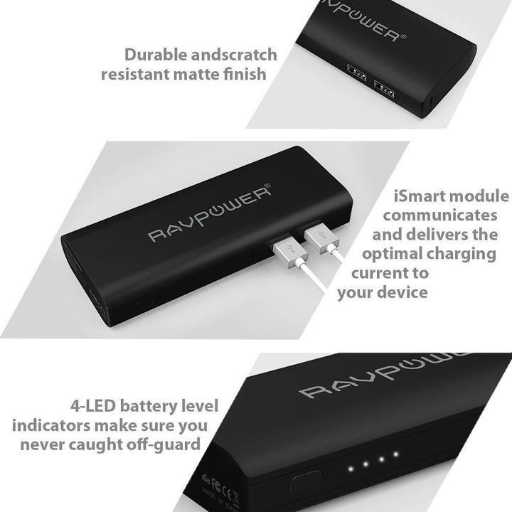 Image du produit RAVPower RP-PB07 Element Series Pile externe portable (10400 mAh, 38.48 Wh)