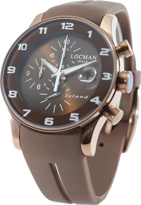 Actual product image Locman Italy Men's Watch Iceland Chronograph brown Ref. 0620 (Chronograph, 40 mm)
