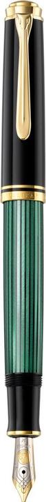 Actual product image Pelikan Fountain Pen M600 Black-Green F Case (Green, Gold, Black, 1 x)