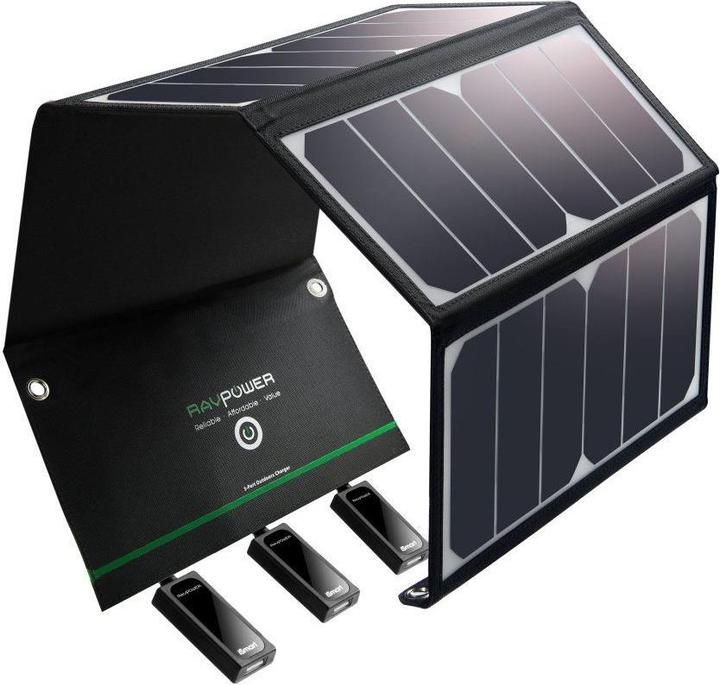 Actual product image RAVPower RP-PC005 Tri-Port Solar Charger (24 W)