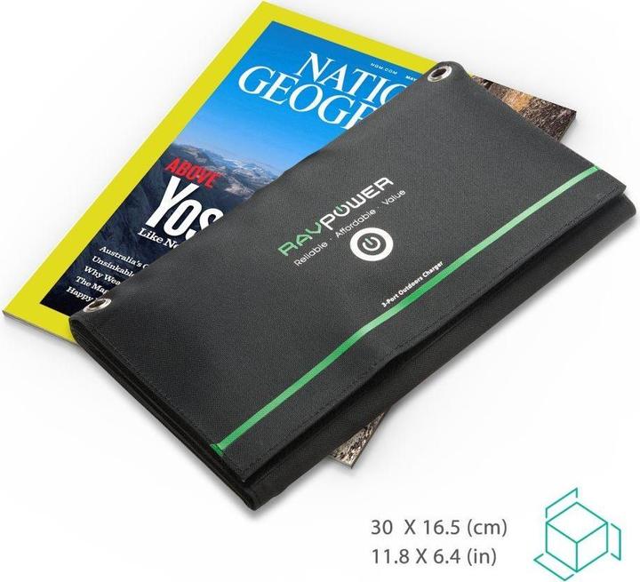 Actual product image RAVPower RP-PC005 Tri-Port Solar Charger (24 W)