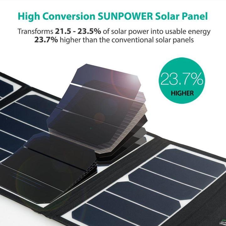 Actual product image RAVPower RP-PC005 Tri-Port Solar Charger (24 W)
