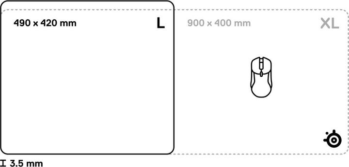 Actual product image SteelSeries QcK Performance Balance (schwarz, L) (L)