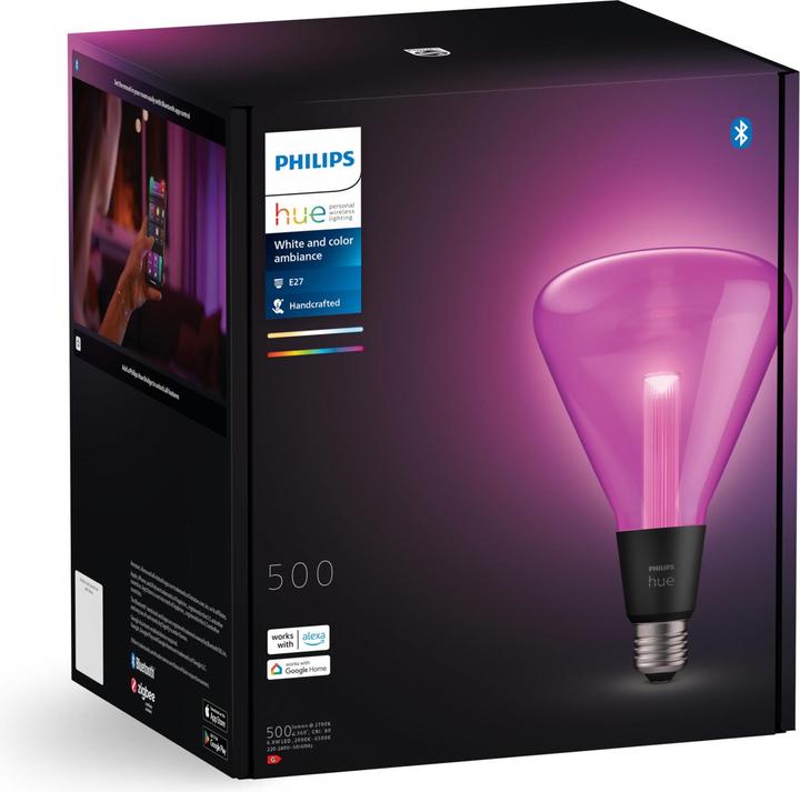 Produktbild Philips Hue White & Color Ambiance Lightguide Triangle (E27, 6.80 W, 500 lm, 1 x, G)
