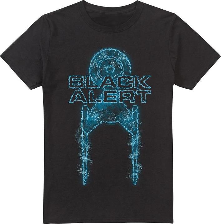 Actual product image Universal Textiles Mens Black Alert T-Shirt (L)