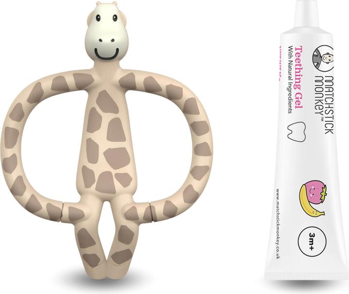 Actual product image Matchstick Monkey Zahnungs-Set - Beissring + Bio Zahnungsgel Erdbeere-Banane