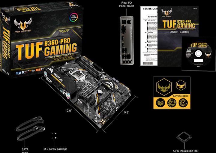 Produktbild ASUS TUF B360-Pro Gaming (LGA 1151, Intel B360, ATX)