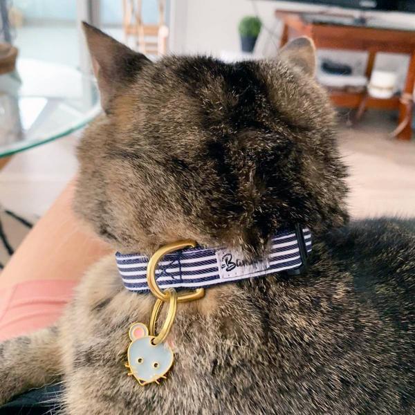 Actual product image French Bandit Cat Collar In The Navy (Cat, Dog sport)