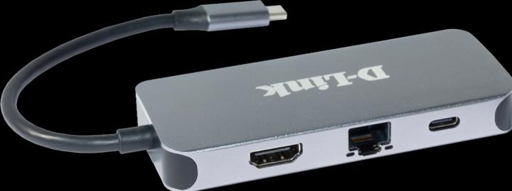 Actual product image D-Link DUB-2335, USB Typ-C, HDMI, RJ-45, USB 3.2 Gen 1 (3.1 Gen 1) Type-A, USB Typ-C, 5000 Mbit/s, G (USB-C, 6 Ports)