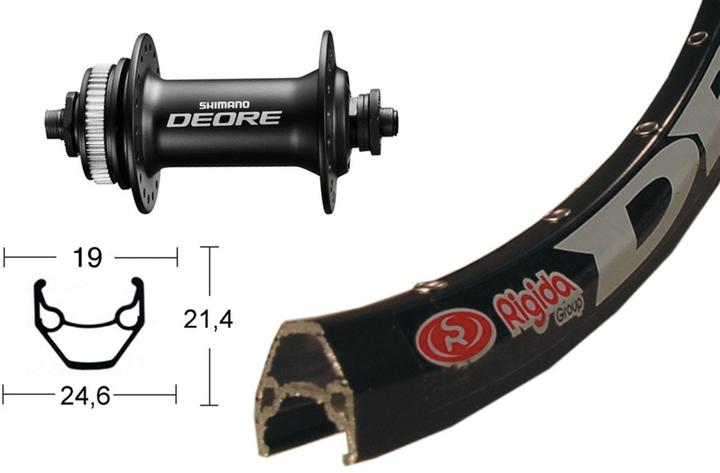 Image du produit Rigida Roue avant Deore6000 ZAC 2000 CL Disc 36 trous 28 (Roue avant, 28")