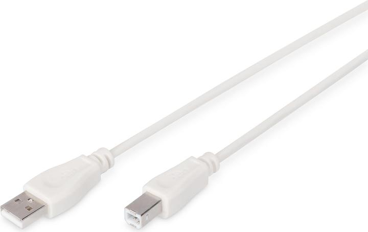 Digitus ASSMANN USB2.0 Anschlusskabel 1,8m USB A zu USB B AWG28 beige bulk (1.80 m, USB 2.0)