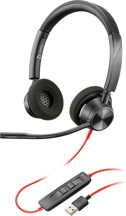 Poly Blackwire 3320 MS (USB-A) (Cablato, USB-A)