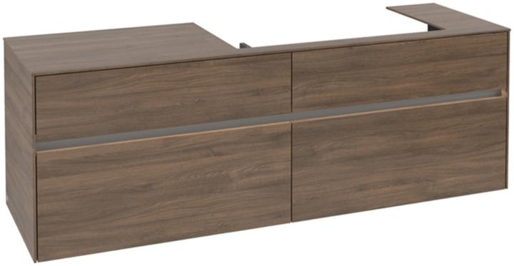 Actual product image Villeroy & Boch V&B Vanity unit COLLARO 1600x548x500mm w LED-B. Arizona Oak (160 x 50 x 55 cm)