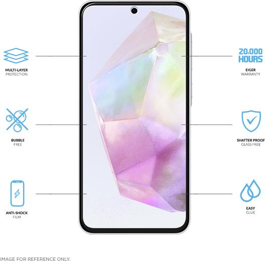 Actual product image Eiger Display-Folie (2er-Pack) Mountain H.I.T Clear (2 Piece, Samsung Galaxy A56, Samsung Galaxy A36)