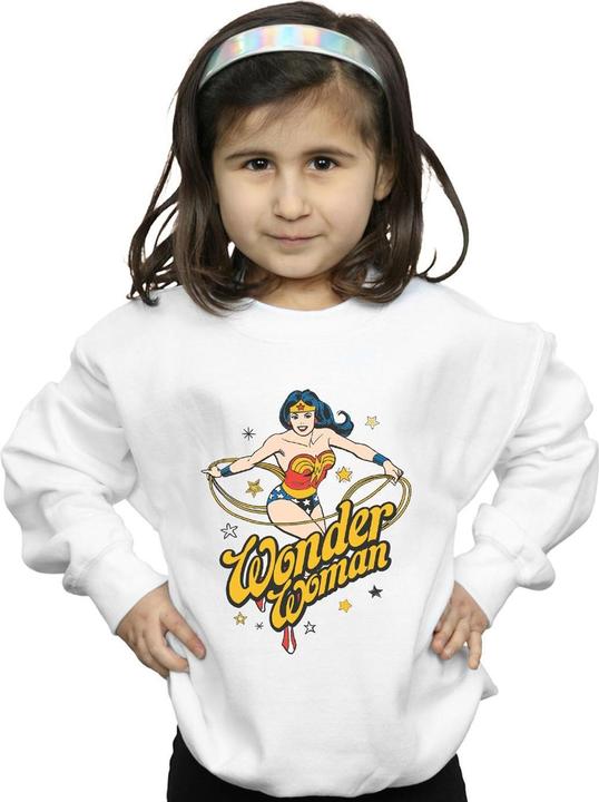 Actual product image Girls Wonder Woman Stars Sweatshirt (140, 146)