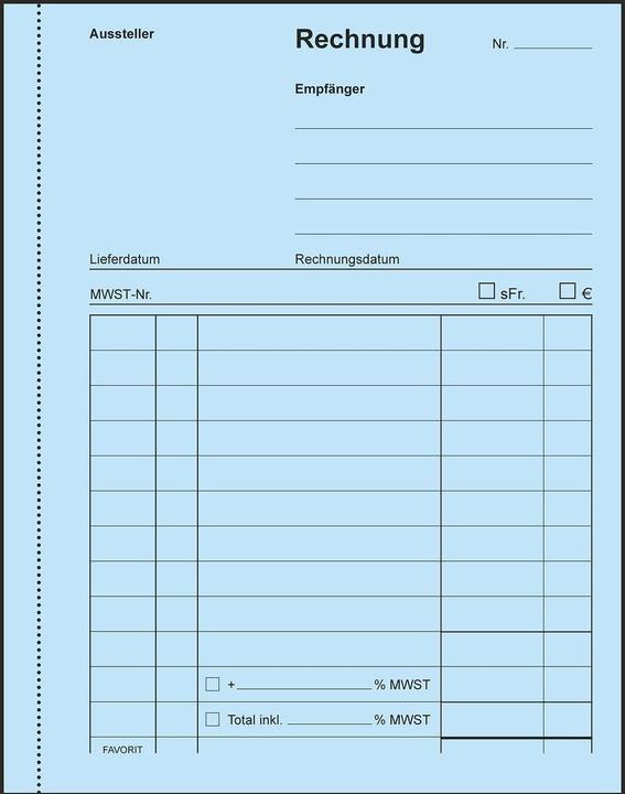 Actual product image Favorit Carbonless copybook Invoices with carbonless paper (100 x)