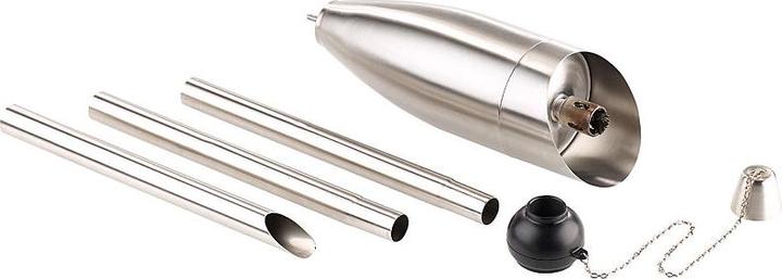 Carlo Milano Stainless steel garden torch "Eros",XXL filling chamber, stainless, 650ml