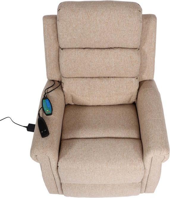 Produktbild Mendler Fernsehsessel HWC-K63, Relaxsessel Sessel, Liegefunktion Aufstehhilfe Massage Heizfunktion, Stoff/Te