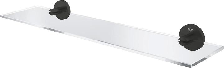 Produktbild Grohe Start QuickFix Glasablage, Länge 530mm (Bohrabstand 380mm), kleben oder bohren, mattschwarz