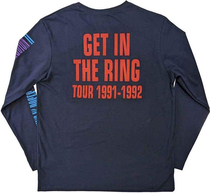 Image du produit Guns N Roses T-Shirt unisexe à manches longues pour adultes Get In The Ring Tour 1991-1992 (S)