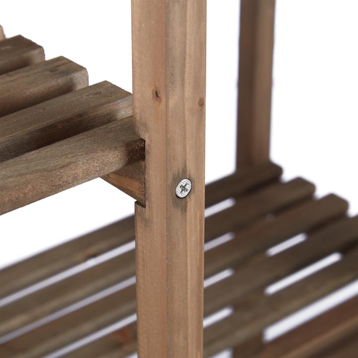 Actual product image Relaxdays Brown Wooden Flower Rack