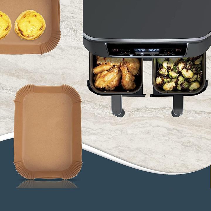 Actual product image Scandinavian Collection Airfryer paper moulds, rectangular - 100 pcs