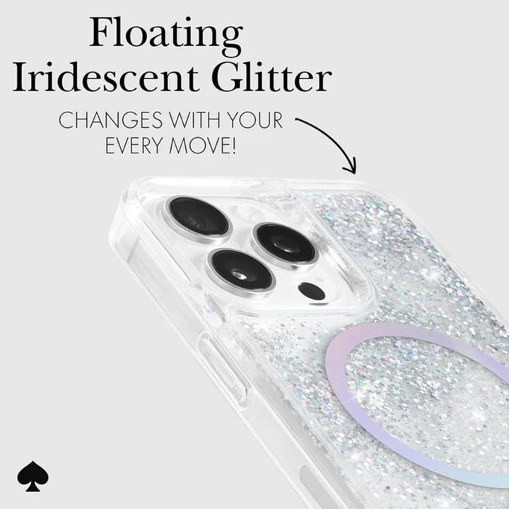 Immagine prodotto Kate Spade Liquid Glitter MagSafe - Custodia iPhone 15 Pro Max (Opale Iridescente) (Apple iPhone 15 Pro Max)