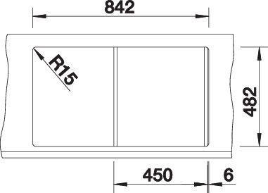 Productafbeelding Blanco Tipo 45 S (Ingebouwde gootsteen, 86 cm, 50 cm)