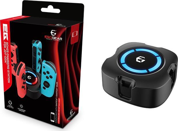 Actual product image Egogear - Socle de charge premium SCH25 noir pour manettes Joy-Con de la Switch et Switch OLED (Switch)