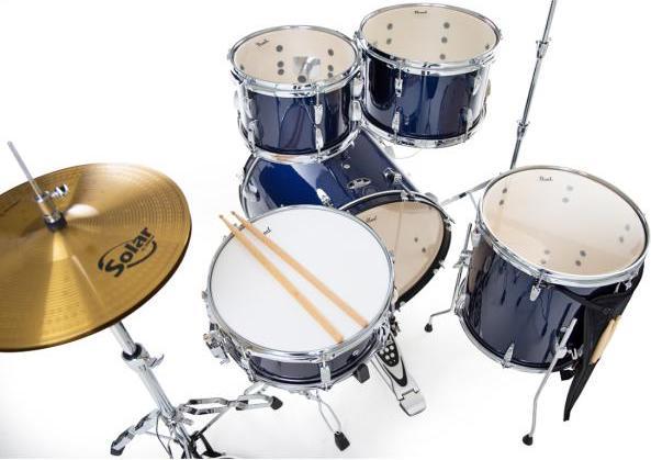 Actual product image Pearl Roadshow 20 Inch Royal Blue Metallic Drumset