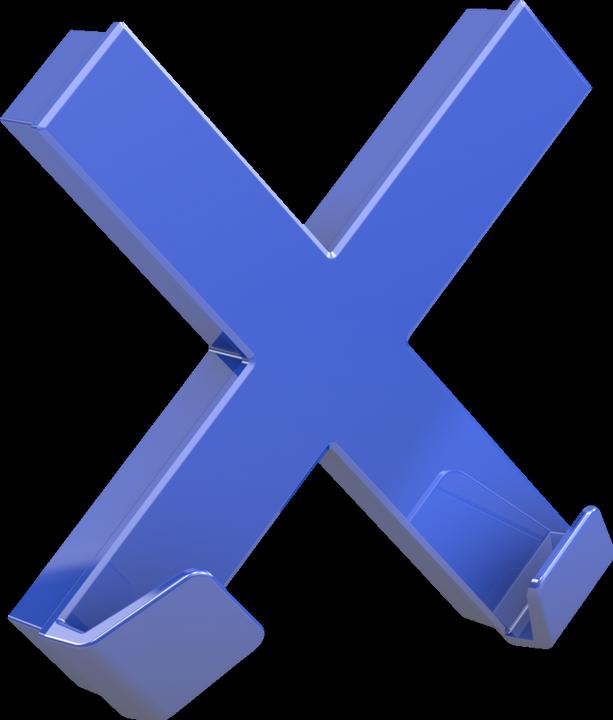 Produktbild Magni Mega Magnet CROSS XL (70 x 70 mm, inkl. 2 Haken zum Aufhängen von Gegenständen) blau (1 x)