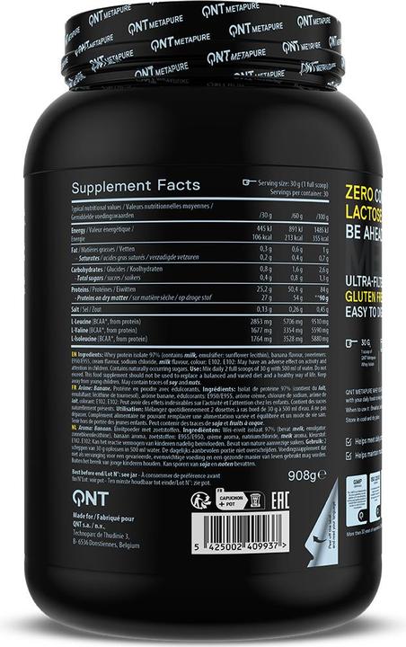 Produktbild QNT MetaPure Zero Carb (Banane, 1 Stk., 1000 g)