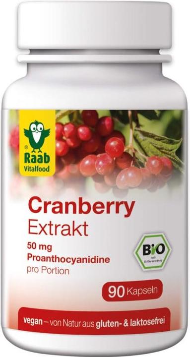 Produktbild Raab Cranberry Extrakt mit Proanthocyanidine Bio (90 Stück, Kapseln)