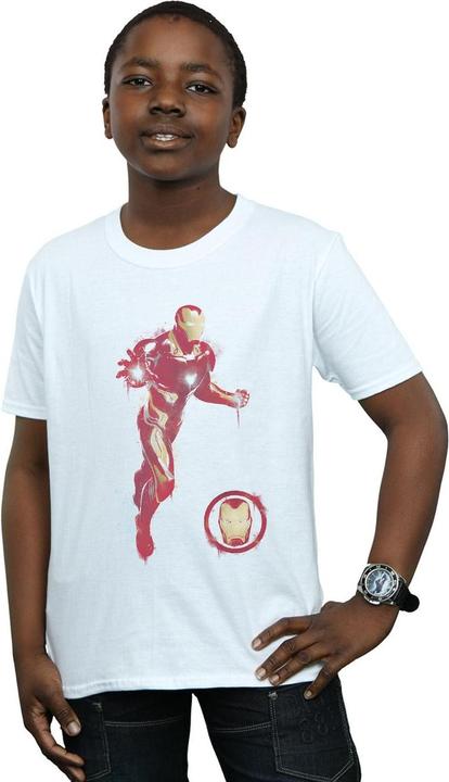 Actual product image Boys Avengers Endgame Painted Iron Man T-Shirt (140, 146)